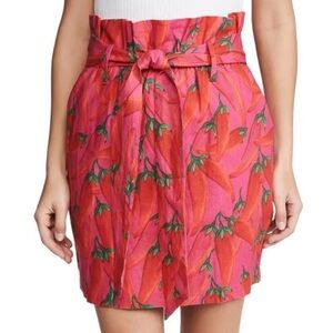 FARM Rio Spicy Red Pepper Mini Skirt